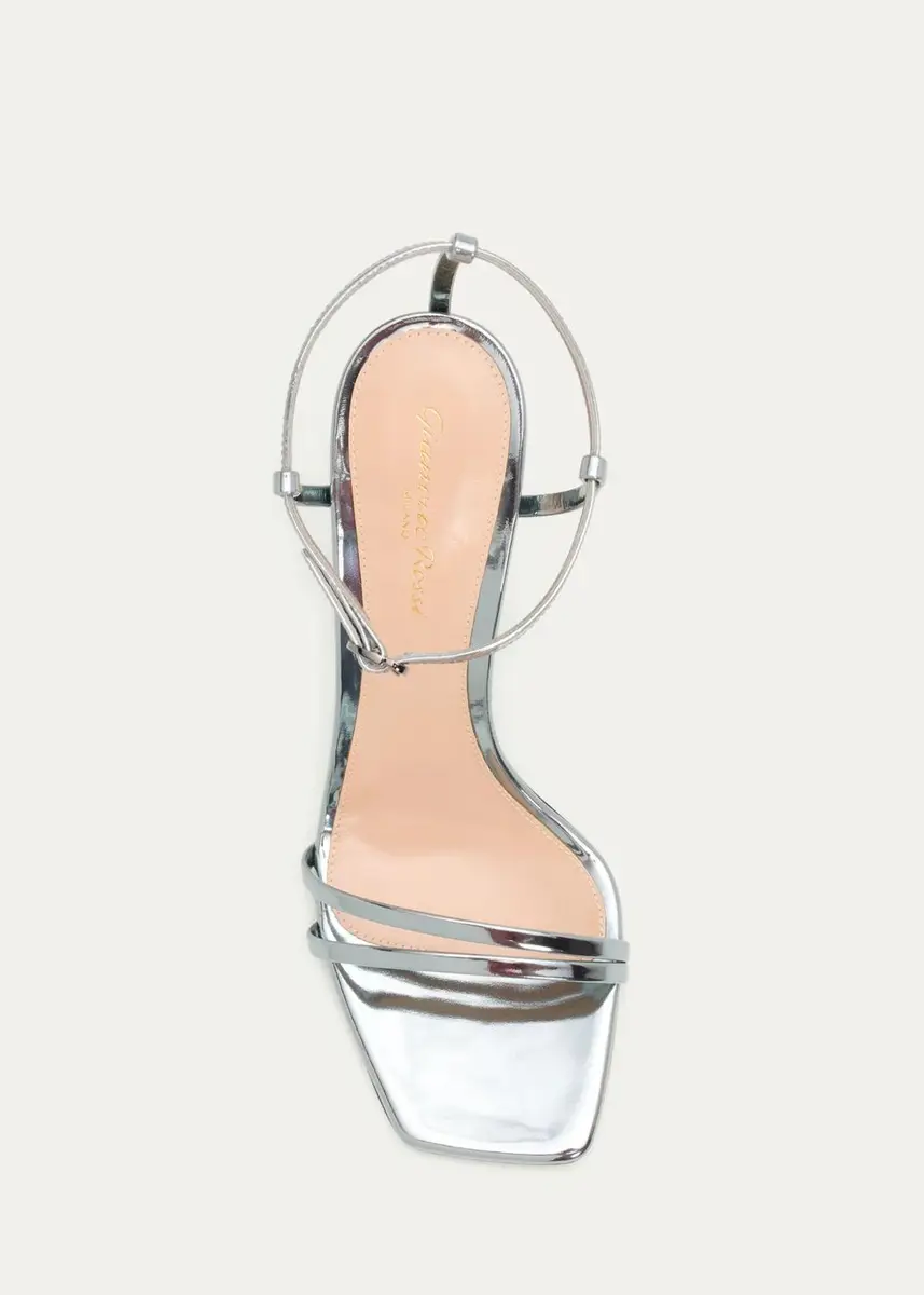 Gianvito Rossi 95mm Metallic Leather Ankle-Strap Sandals | Thumbnail 9 Gianvito Rossi 95mm Metallic Leather Ankle-Strap Sandals | Thumbnail 9