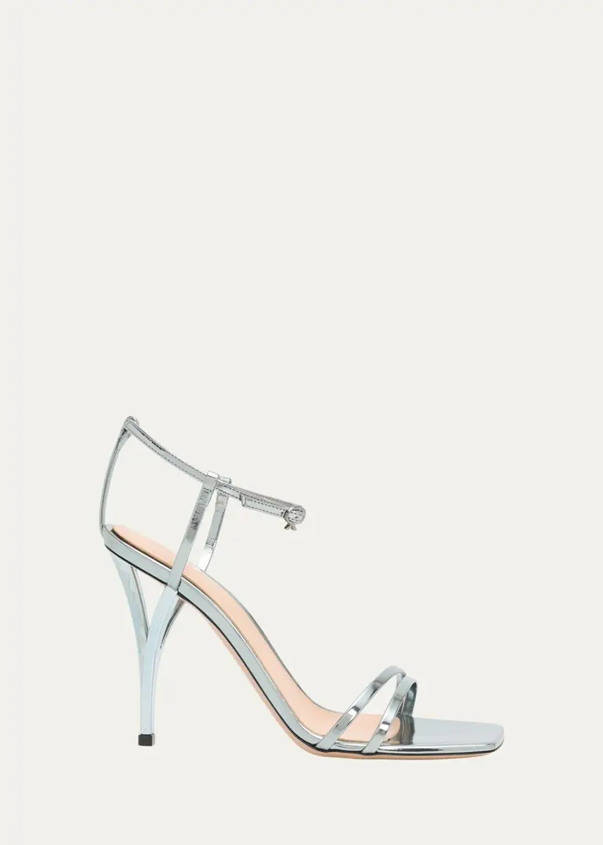 Gianvito Rossi 95mm Metallic Leather Ankle-Strap Sandals | Thumbnail 10 Gianvito Rossi 95mm Metallic Leather Ankle-Strap Sandals | Thumbnail 10