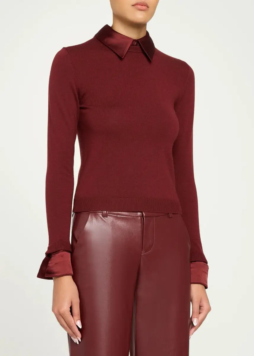 Alice + Olivia Porla Removable-Collar Merino Wool Sweater | Thumbnail 4 Alice + Olivia Porla Removable-Collar Merino Wool Sweater | Thumbnail 4