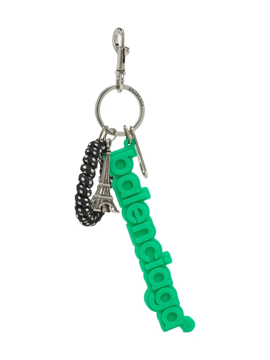 Men's Biker Rubber Logo Keychain Charm