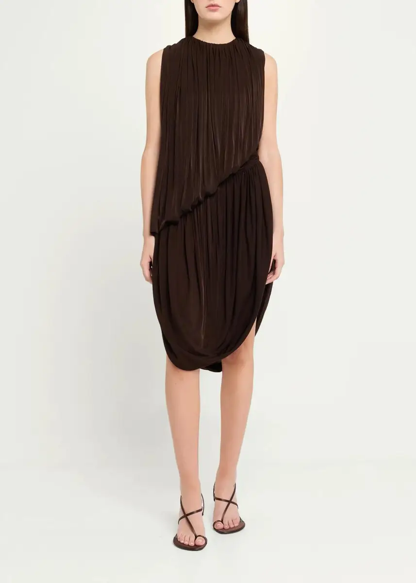 Ronny Kobo Alton Draped Side-Slit Jersey Dress | Thumbnail 2 Ronny Kobo Alton Draped Side-Slit Jersey Dress | Thumbnail 2