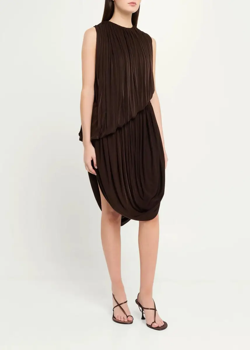 Ronny Kobo Alton Draped Side-Slit Jersey Dress | Thumbnail 4 Ronny Kobo Alton Draped Side-Slit Jersey Dress | Thumbnail 4