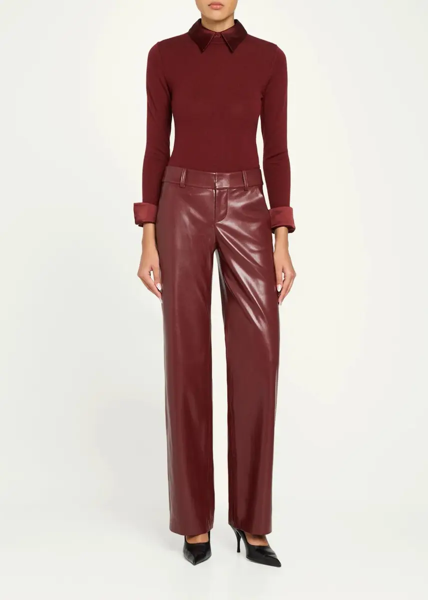 Alice + Olivia Alexander Relaxed Faux-Leather Trousers | Thumbnail 2 Alice + Olivia Alexander Relaxed Faux-Leather Trousers | Thumbnail 2