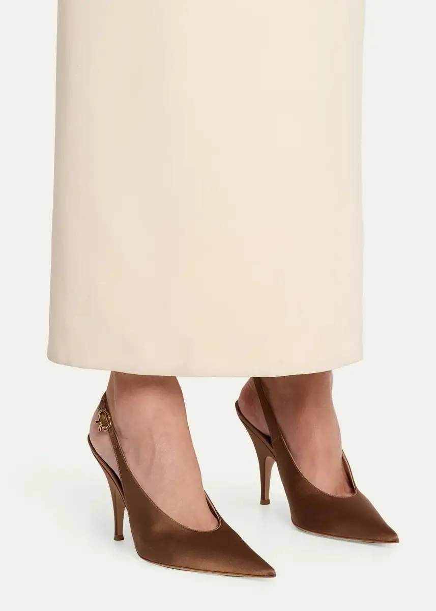Gianvito Rossi 95mm Sofia Crepe Satin Slingback Pumps | Thumbnail 2 Gianvito Rossi 95mm Sofia Crepe Satin Slingback Pumps | Thumbnail 2