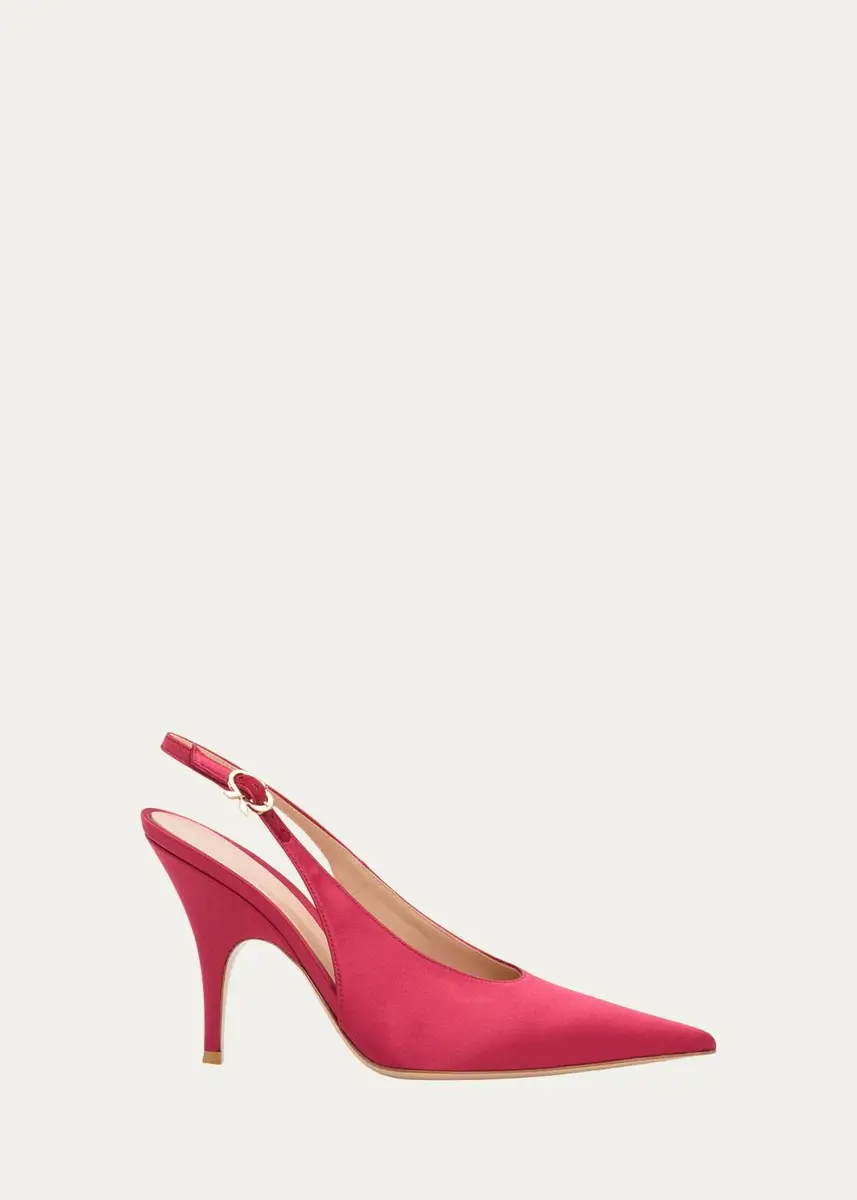 Gianvito Rossi 95mm Sofia Crepe Satin Slingback Pumps | Thumbnail 6 Gianvito Rossi 95mm Sofia Crepe Satin Slingback Pumps | Thumbnail 6