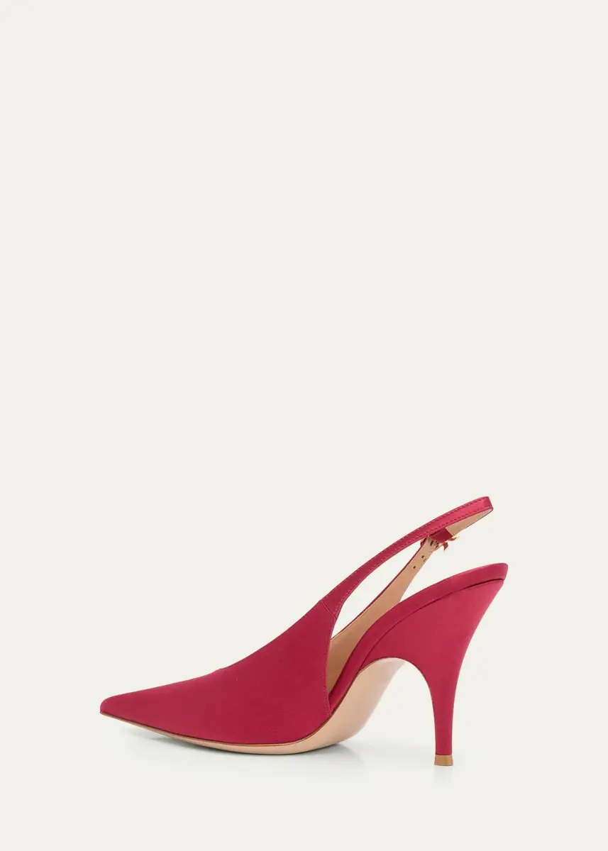 Gianvito Rossi 95mm Sofia Crepe Satin Slingback Pumps | Thumbnail 9 Gianvito Rossi 95mm Sofia Crepe Satin Slingback Pumps | Thumbnail 9