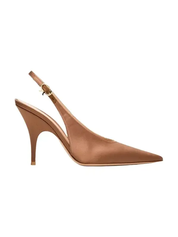 95mm Sofia Crepe Satin Slingback Pumps 95mm Sofia Crepe Satin Slingback Pumps