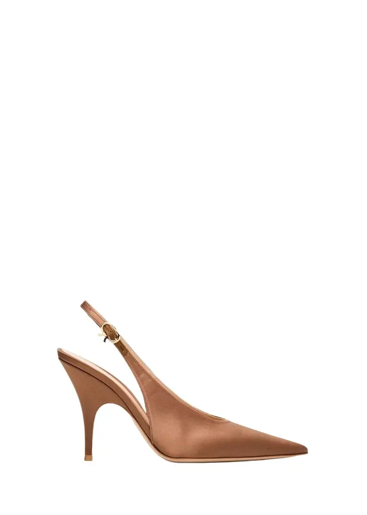 Gianvito Rossi 95mm Sofia Crepe Satin Slingback Pumps