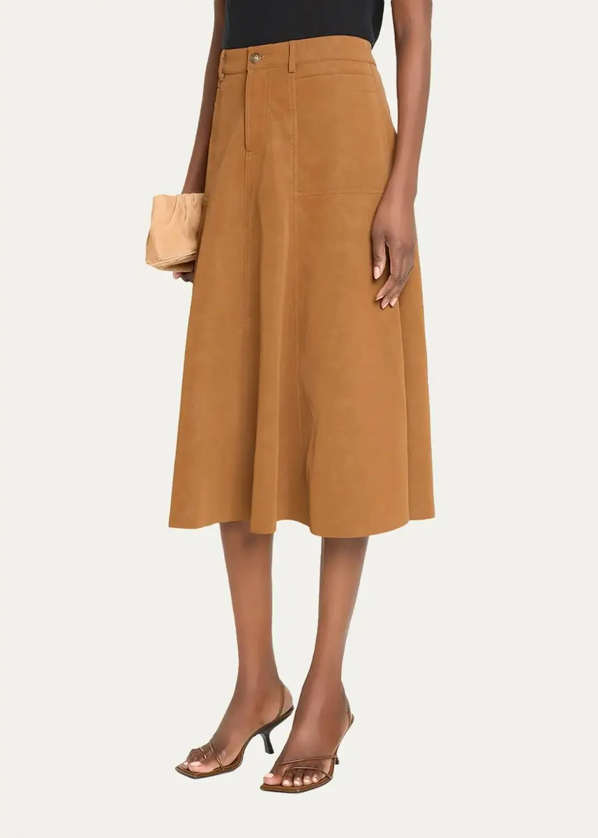 Kobi Halperin Connor Leather A-Line Midi Skirt | Thumbnail 4 Kobi Halperin Connor Leather A-Line Midi Skirt | Thumbnail 4
