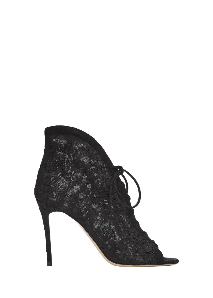 Gianvito Rossi 95mm Floral Lace Booties