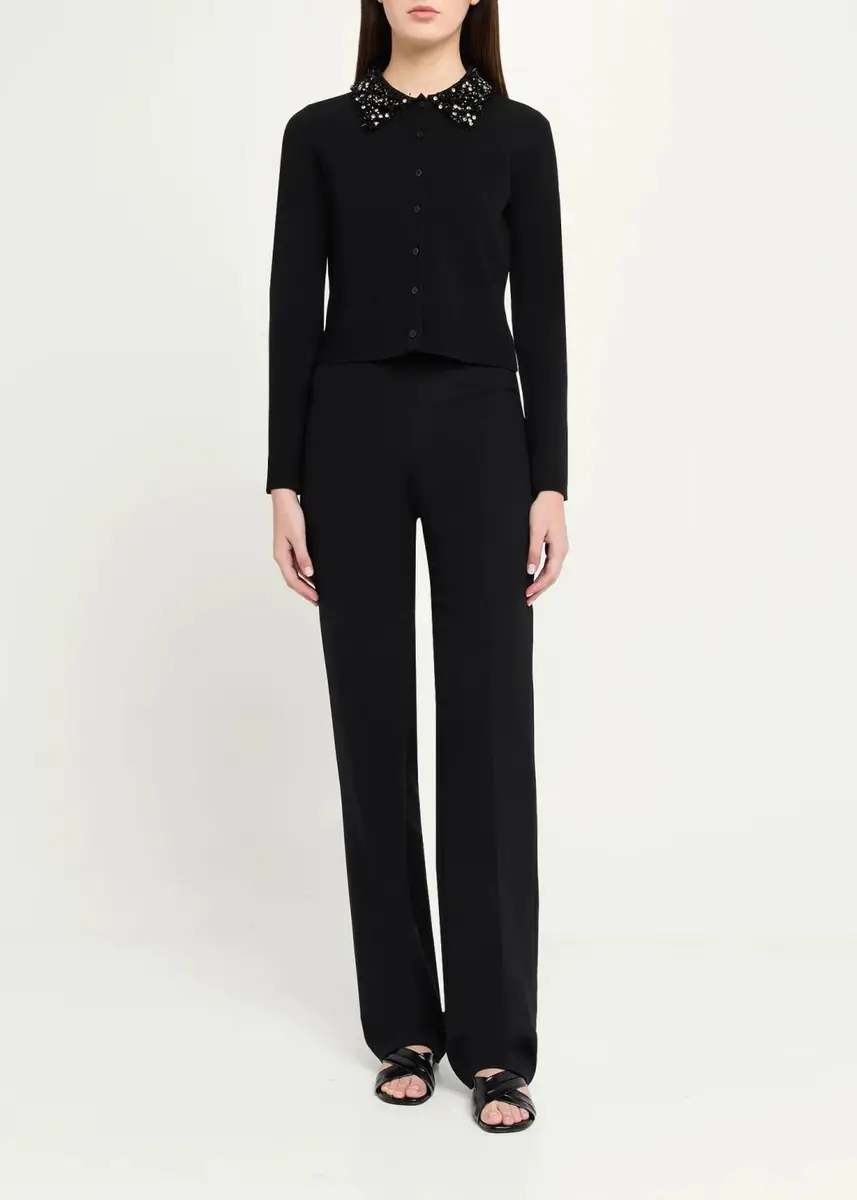 Simkhai Trae Embellished-Collar Crop Cardigan | Thumbnail 2 Simkhai Trae Embellished-Collar Crop Cardigan | Thumbnail 2