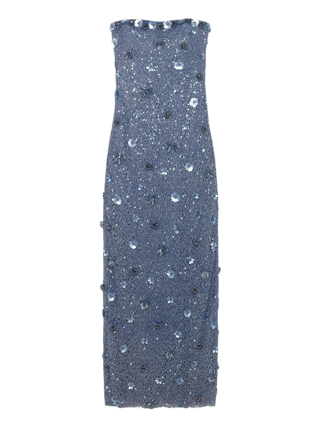Serafina Strapless Embellished Gown