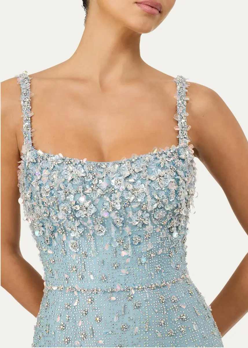 Jenny Packham Solstice Degrade Embellished Sleeveless Column Gown | Thumbnail 4