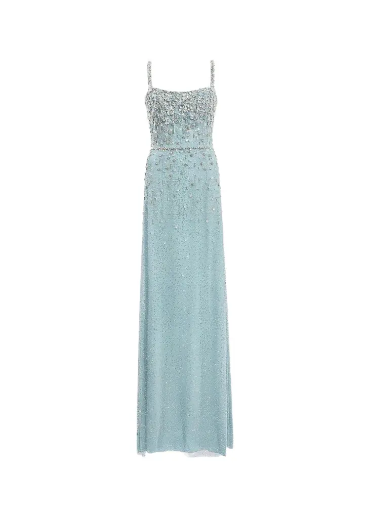 Jenny Packham Solstice Degrade Embellished Sleeveless Column Gown