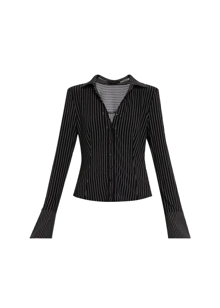 Alice + Olivia Freya Fitted Button-Front Shirt
