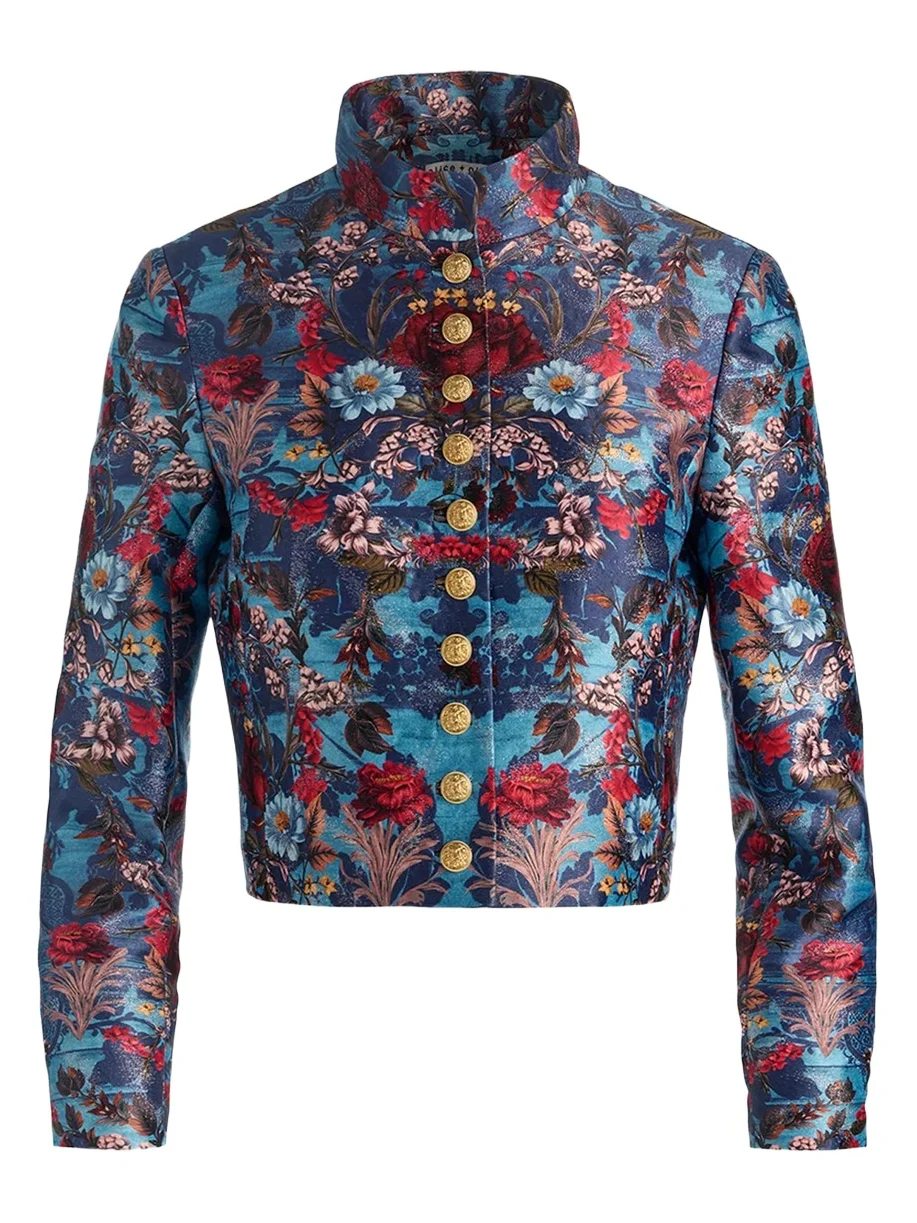 Emerson Floral Jacquard Military Jacket Emerson Floral Jacquard Military Jacket