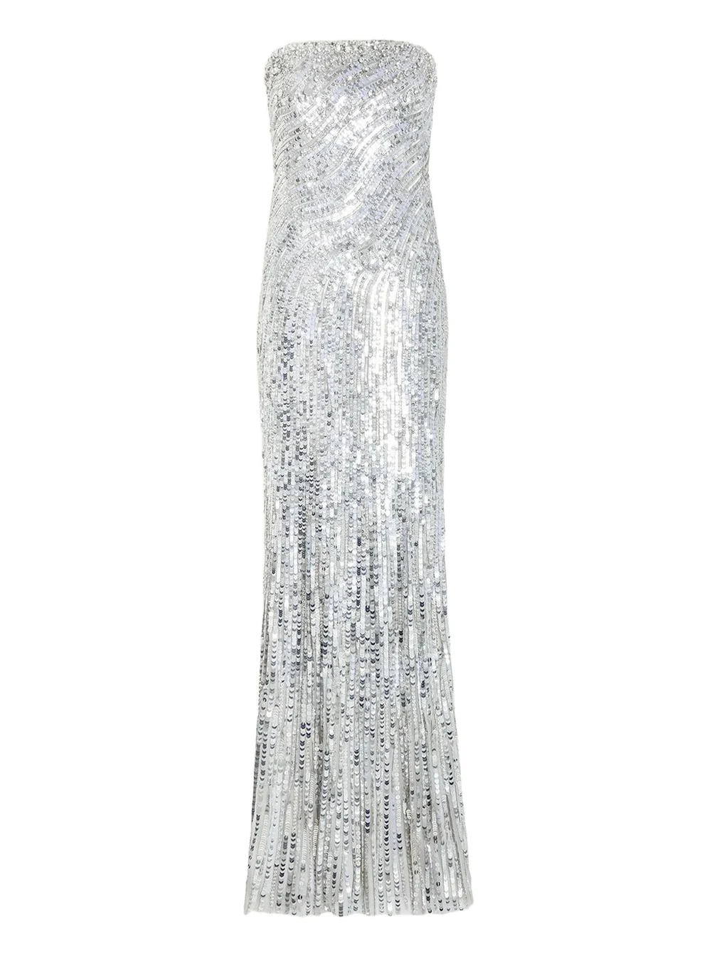 Helix Sequined Strapless Gown Helix Sequined Strapless Gown