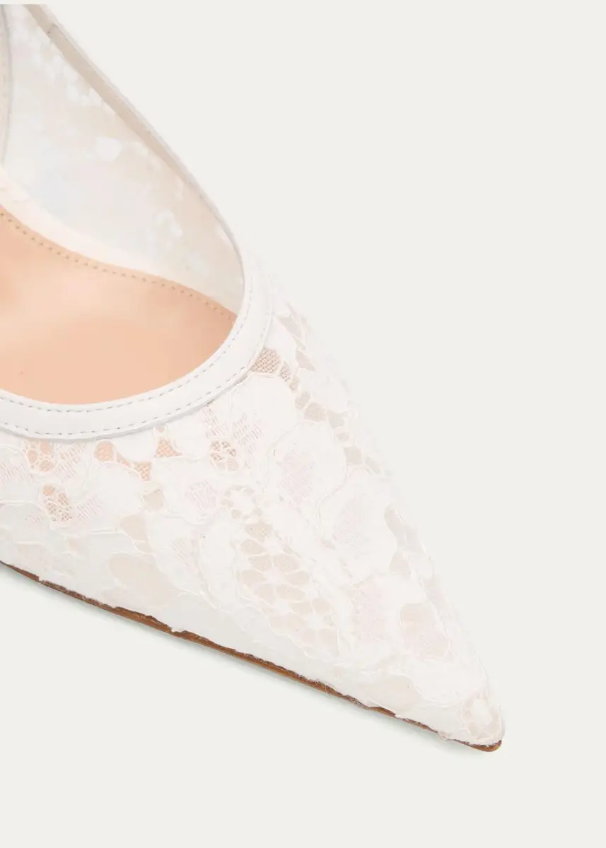Gianvito Rossi 70mm Floral Lace Slingback Pumps | Thumbnail 15
