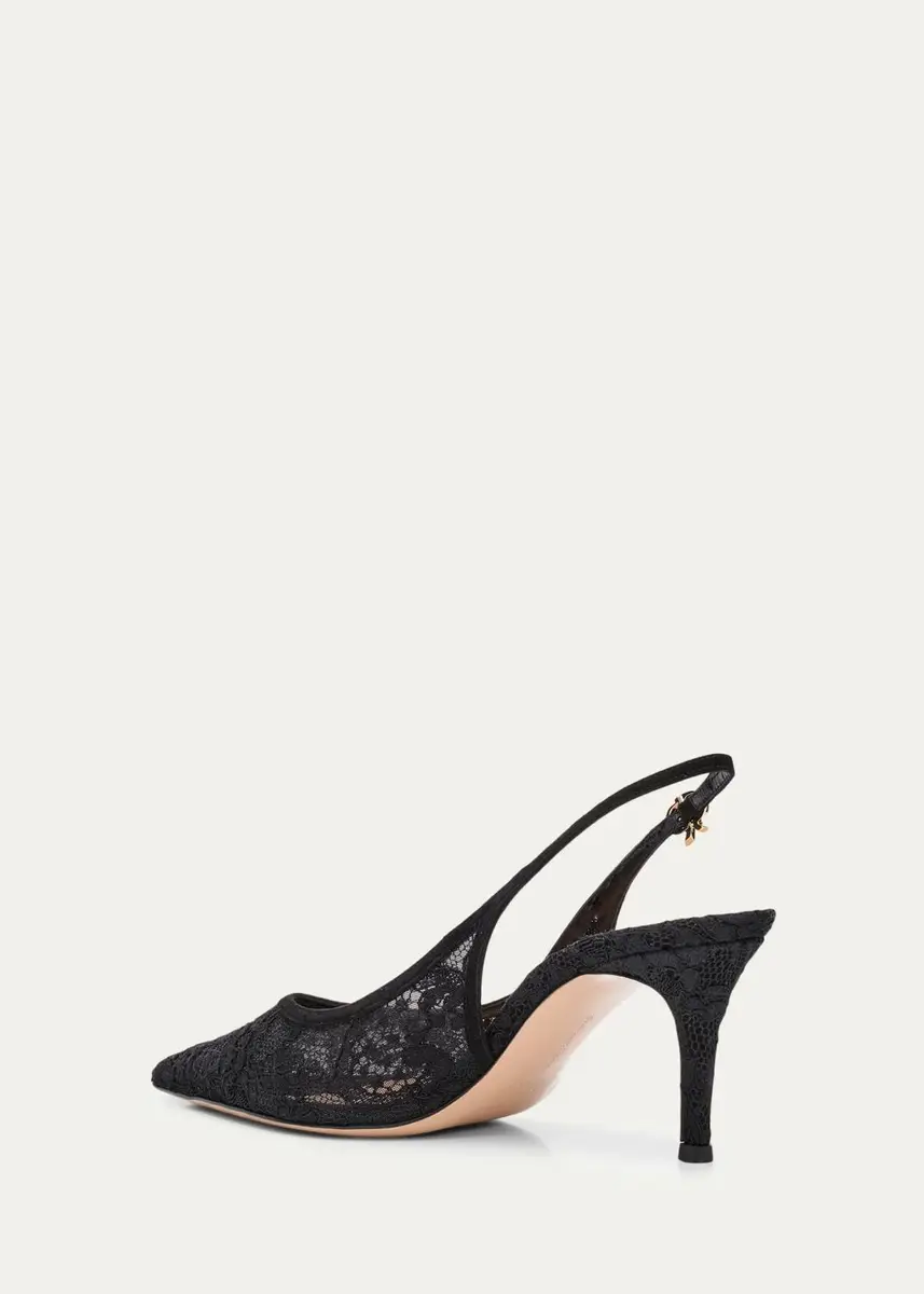 Gianvito Rossi 70mm Floral Lace Slingback Pumps | Thumbnail 7 Gianvito Rossi 70mm Floral Lace Slingback Pumps | Thumbnail 7