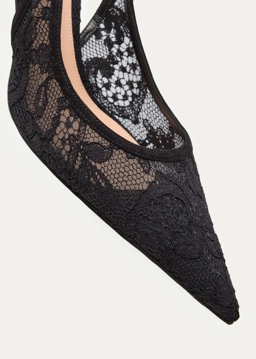 Gianvito Rossi 70mm Floral Lace Slingback Pumps | Thumbnail 8 Gianvito Rossi 70mm Floral Lace Slingback Pumps | Thumbnail 8