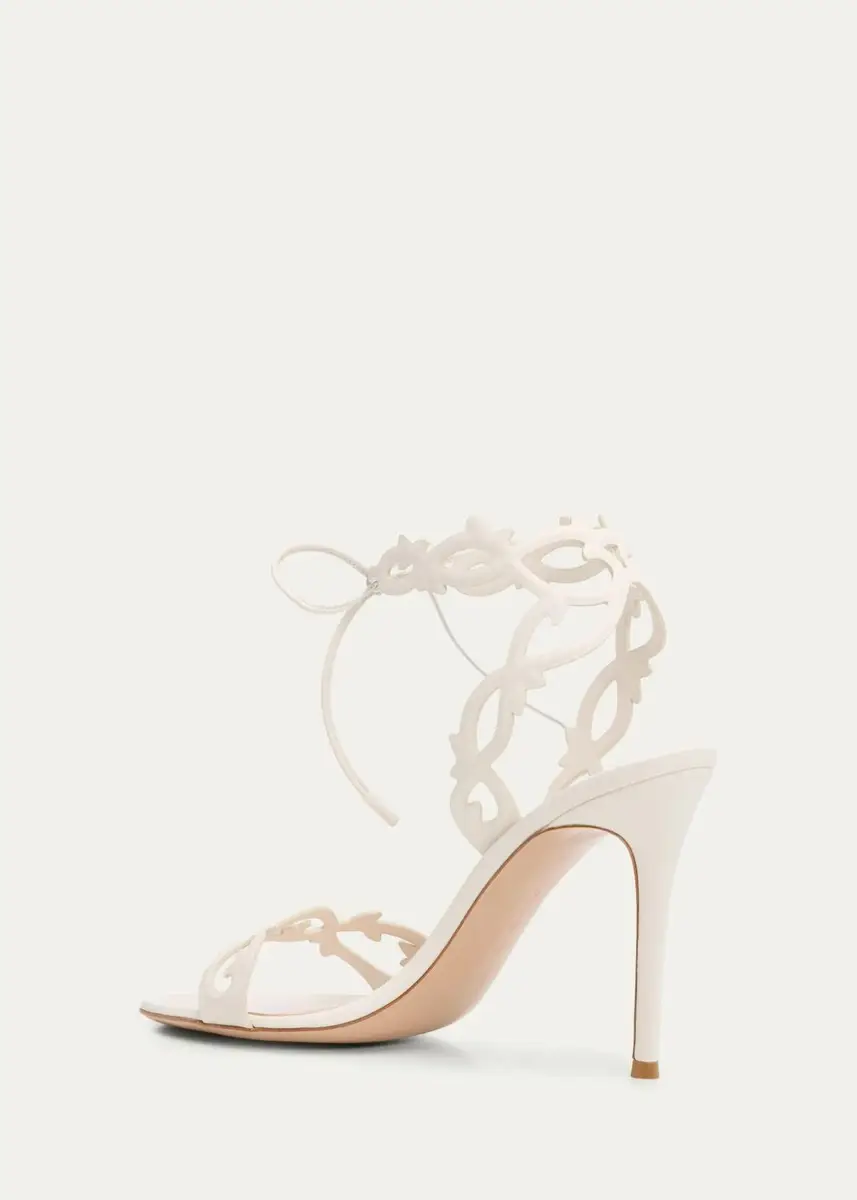 Gianvito Rossi 95mm Nappa Leather Vine Ankle-Tie Sandals | Thumbnail 9 Gianvito Rossi 95mm Nappa Leather Vine Ankle-Tie Sandals | Thumbnail 9