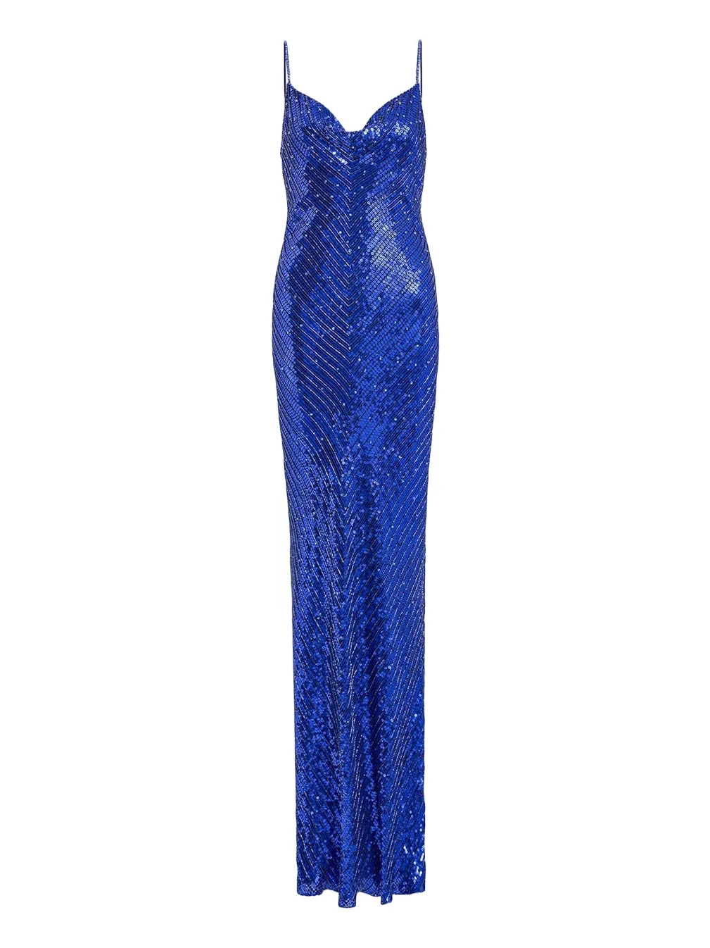 Jenny Packham Ariel Sleeveless Cowl-Neck Sequined Gown