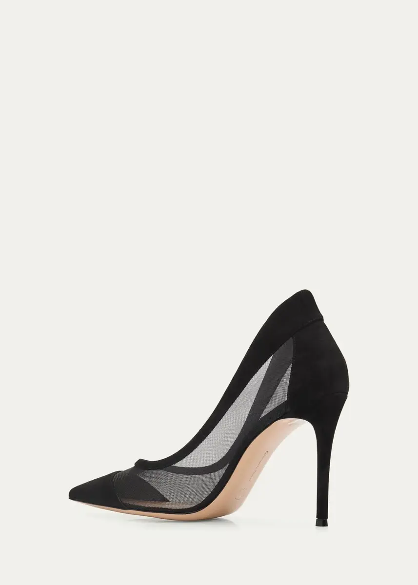 Gianvito Rossi 95mm Mesh Cap-Toe Pumps | Thumbnail 4