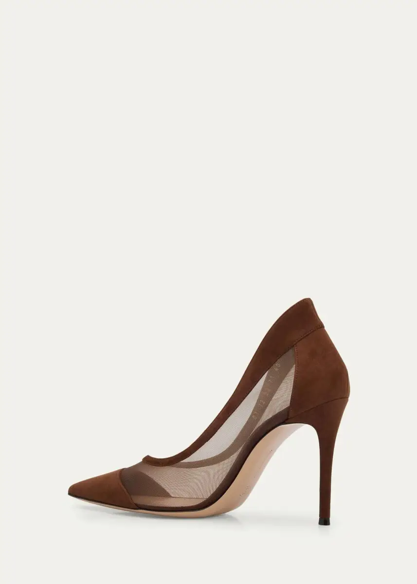 Gianvito Rossi 95mm Mesh Cap-Toe Pumps | Thumbnail 9