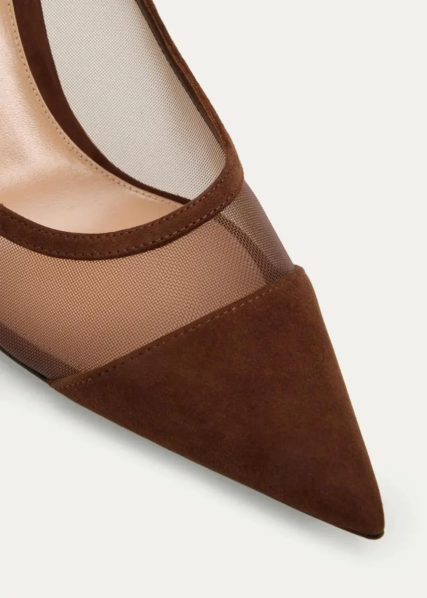 Gianvito Rossi 95mm Mesh Cap-Toe Pumps | Thumbnail 10