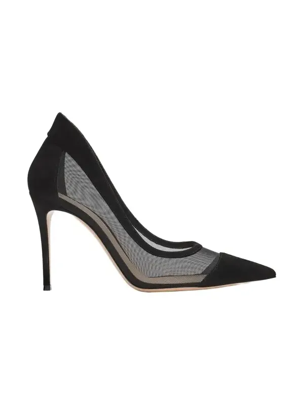 Gianvito Rossi 95mm Mesh Cap-Toe Pumps