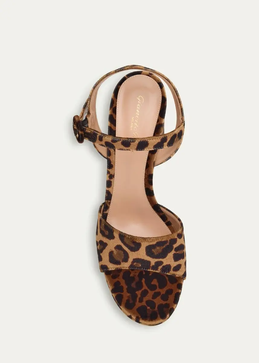 Gianvito Rossi 70mm Leopard Velvet Platform Sandals | Thumbnail 5 Gianvito Rossi 70mm Leopard Velvet Platform Sandals | Thumbnail 5