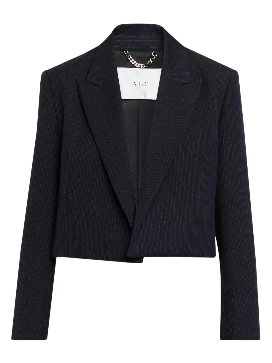 A.L.C. Cass Pinstripe Wool Tailored Jacket