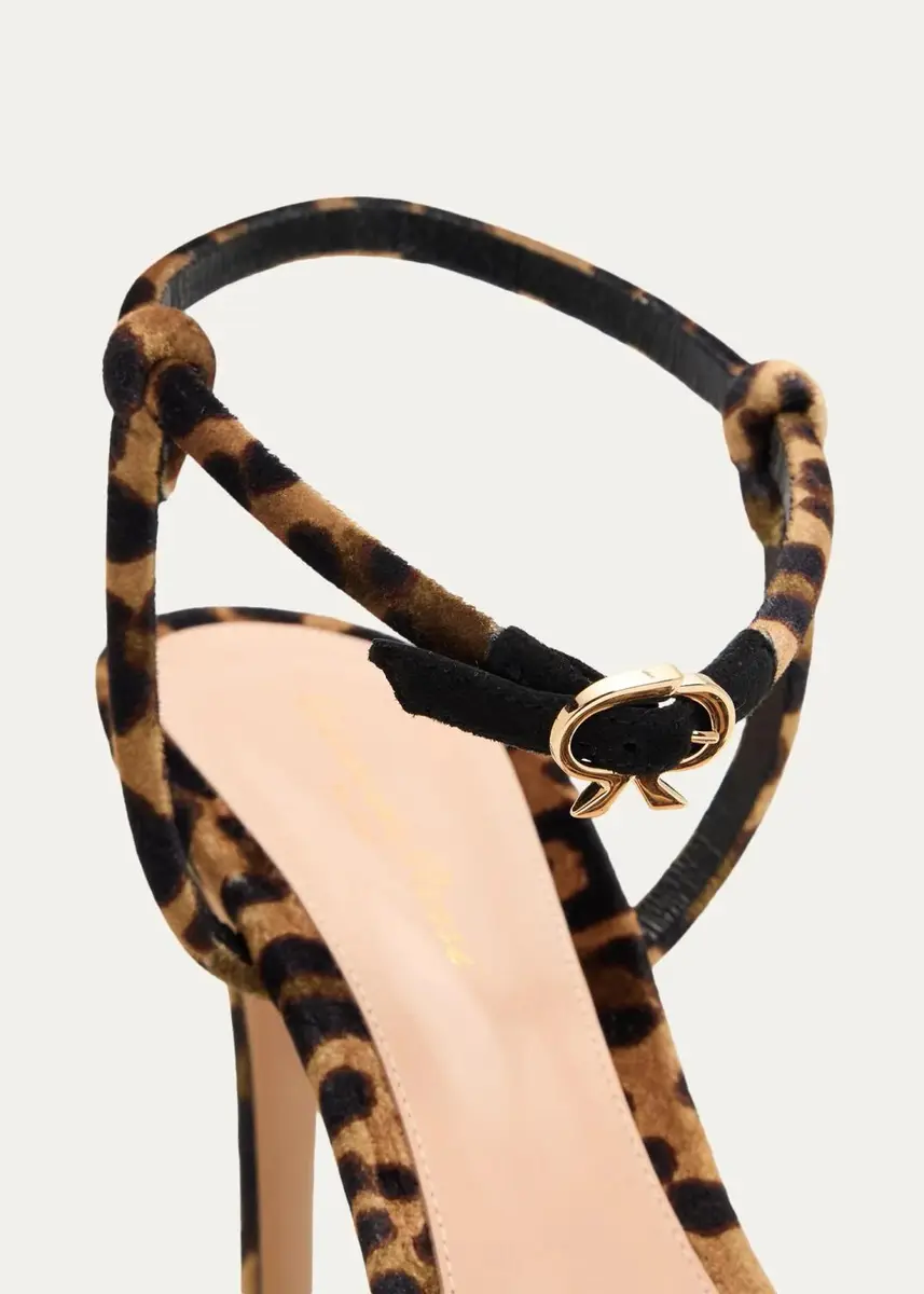 Gianvito Rossi 95mm Leopard-Printed Suede Ankle-Strap Sandals | Thumbnail 5 Gianvito Rossi 95mm Leopard-Printed Suede Ankle-Strap Sandals | Thumbnail 5