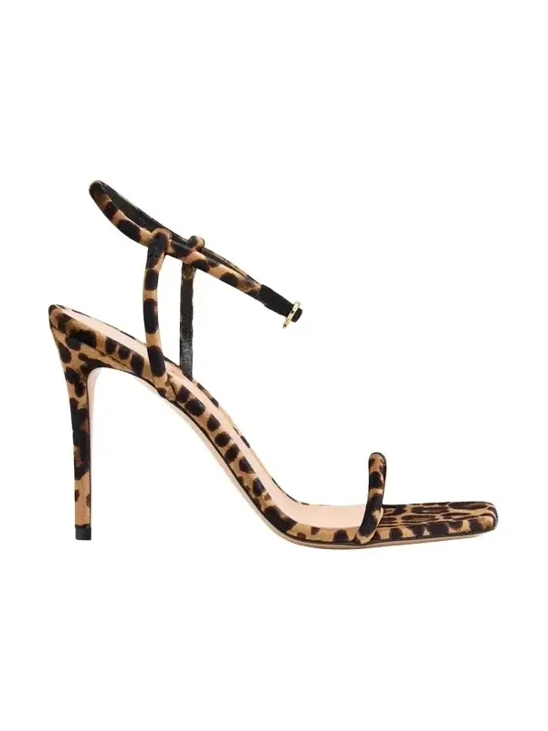 95mm Leopard-Printed Suede Ankle-Strap Sandals 95mm Leopard-Printed Suede Ankle-Strap Sandals