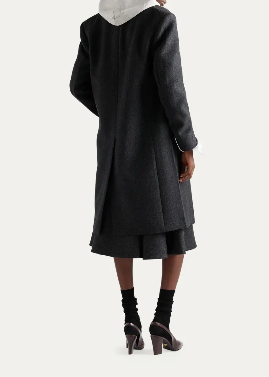 Prada Wool A-Line Midi Skirt | Thumbnail 3 Prada Wool A-Line Midi Skirt | Thumbnail 3