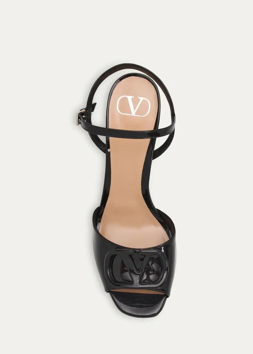 Valentino Garavani 115mm VLogo Patent Leather Platform Sandals | Thumbnail 5 Valentino Garavani 115mm VLogo Patent Leather Platform Sandals | Thumbnail 5