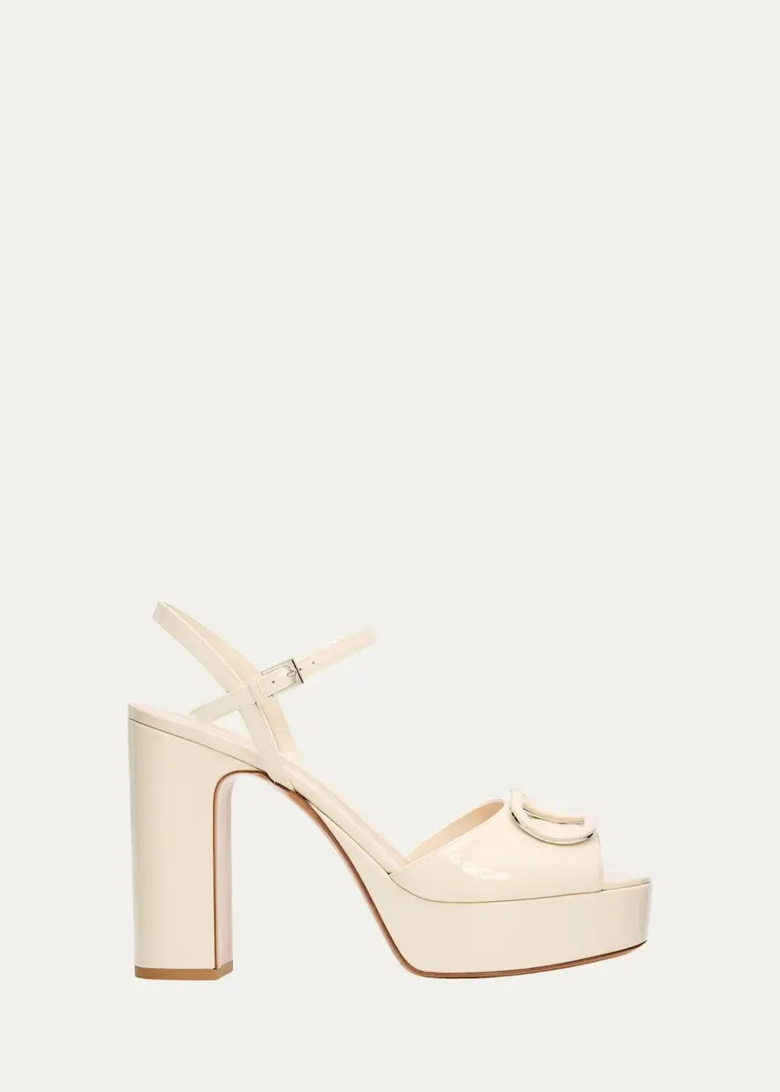 Valentino Garavani 115mm VLogo Patent Leather Platform Sandals | Thumbnail 6 Valentino Garavani 115mm VLogo Patent Leather Platform Sandals | Thumbnail 6