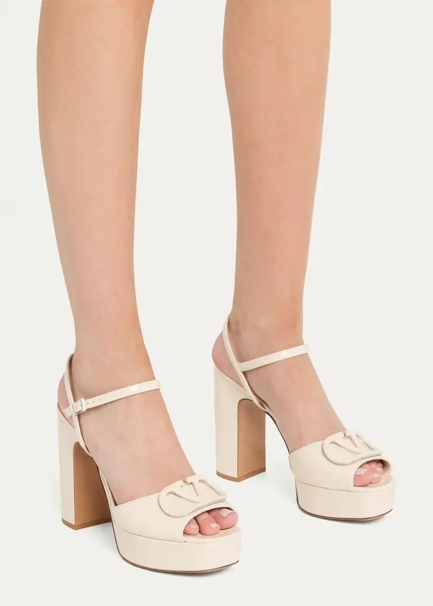 Valentino Garavani 115mm VLogo Patent Leather Platform Sandals | Thumbnail 7 Valentino Garavani 115mm VLogo Patent Leather Platform Sandals | Thumbnail 7