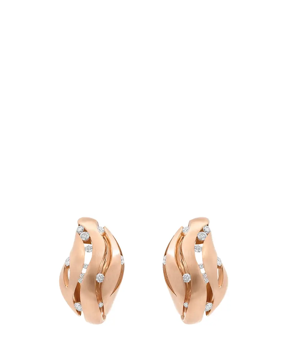 Reza Moon 18K Rose Gold Diamond Drift Earrings | Thumbnail 2