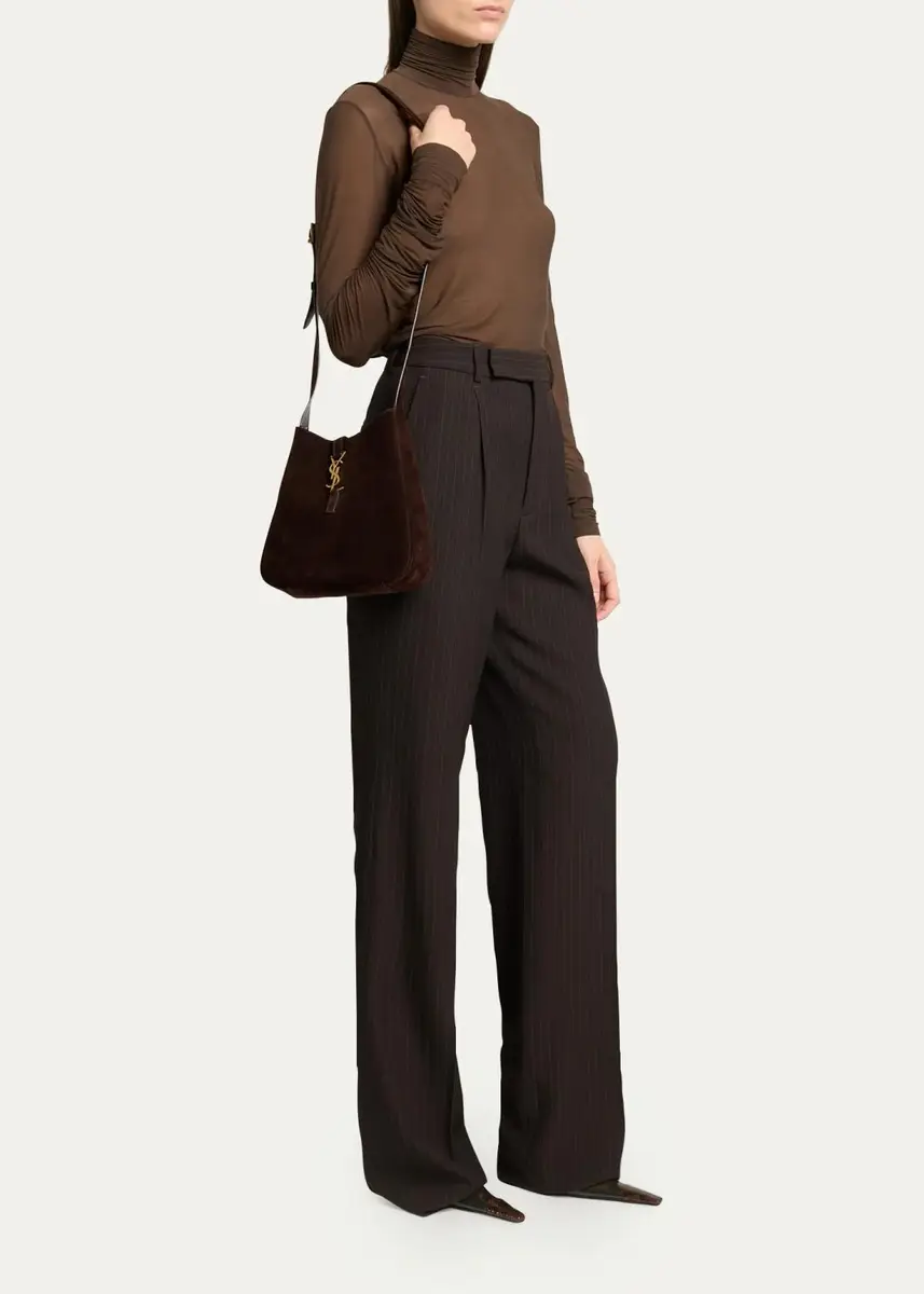 Saint Laurent Le 5 À 7 Logo Suede Crossbody Bag | Thumbnail 4 Saint Laurent Le 5 À 7 Logo Suede Crossbody Bag | Thumbnail 4
