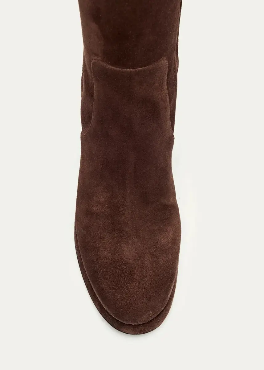 Valentino Garavani 90mm Fawcette Platform Suede Knee-High Boots | Thumbnail 5 Valentino Garavani 90mm Fawcette Platform Suede Knee-High Boots | Thumbnail 5