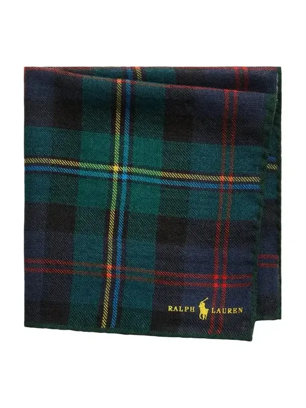 Polo Ralph Lauren Men's Tartan Wool Pocket Square