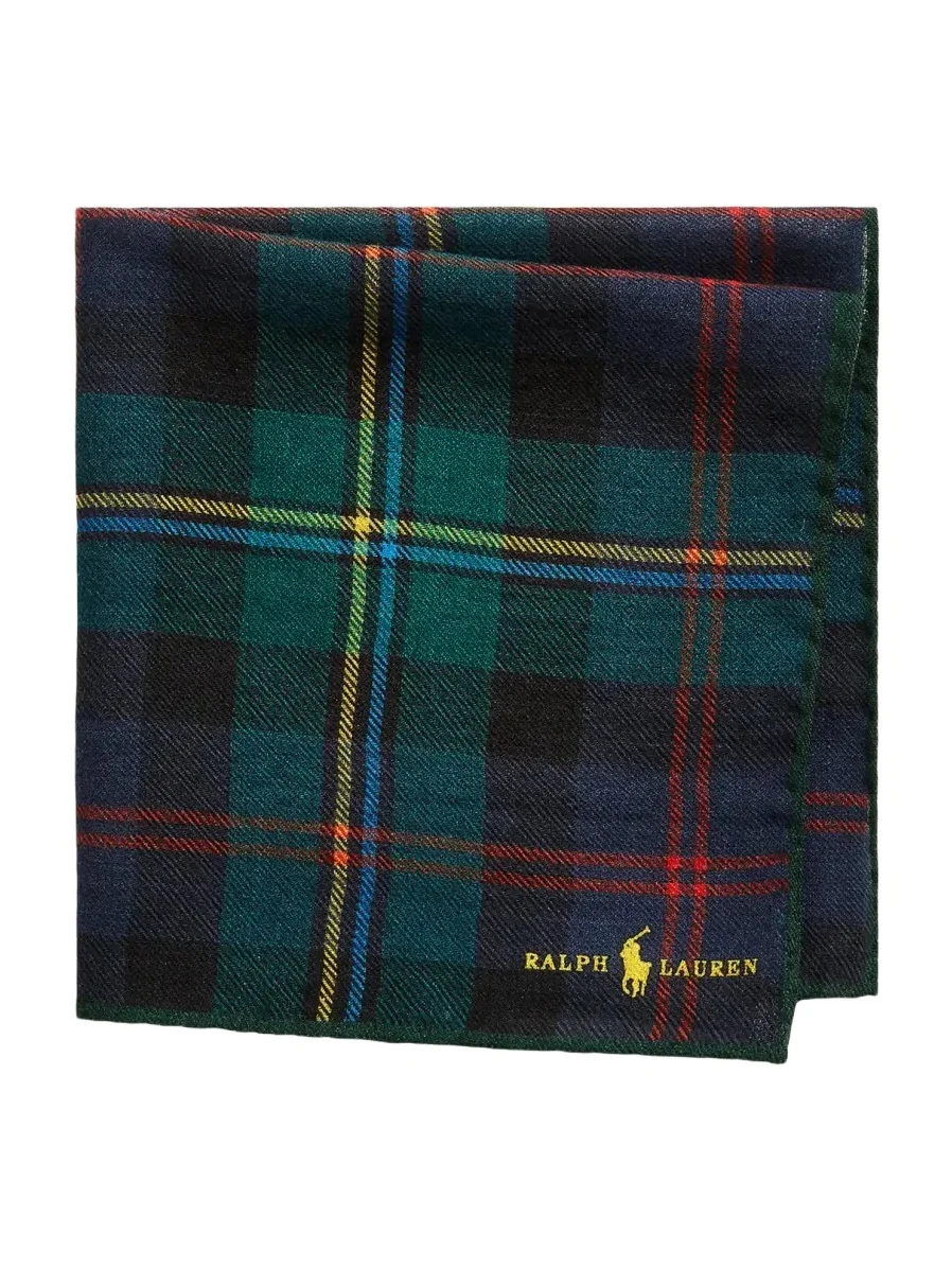 Polo Ralph Lauren Men's Tartan Wool Pocket Square