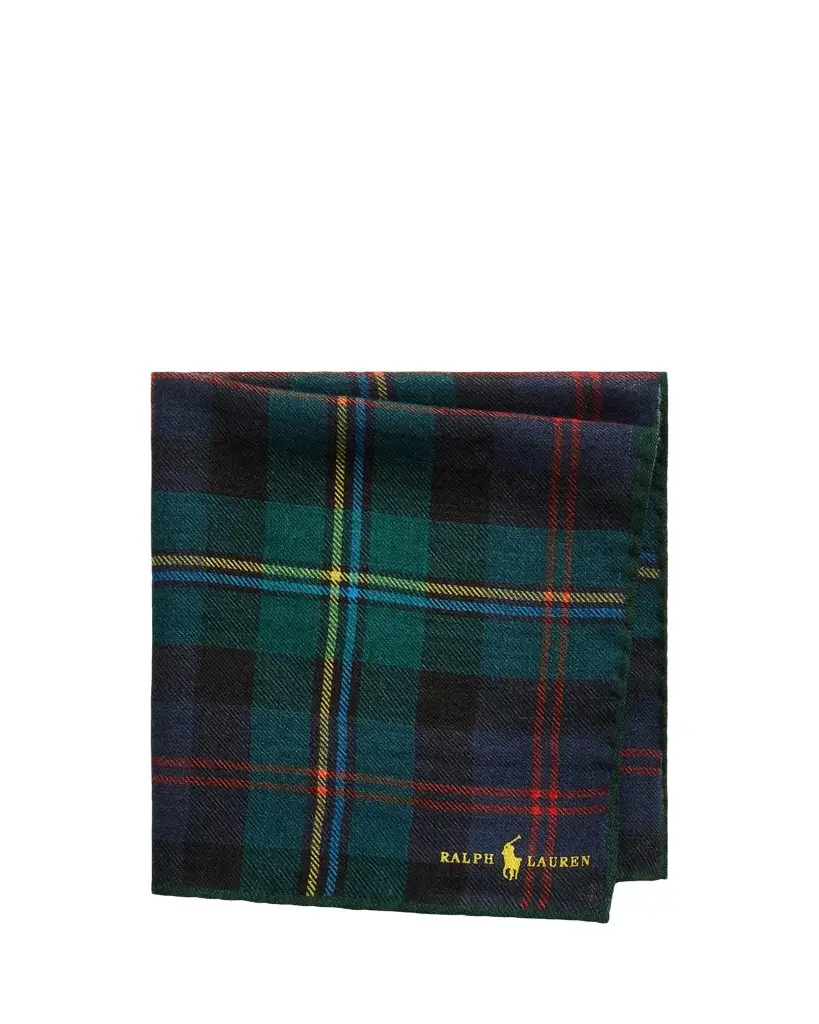 Polo Ralph Lauren Men's Tartan Wool Pocket Square