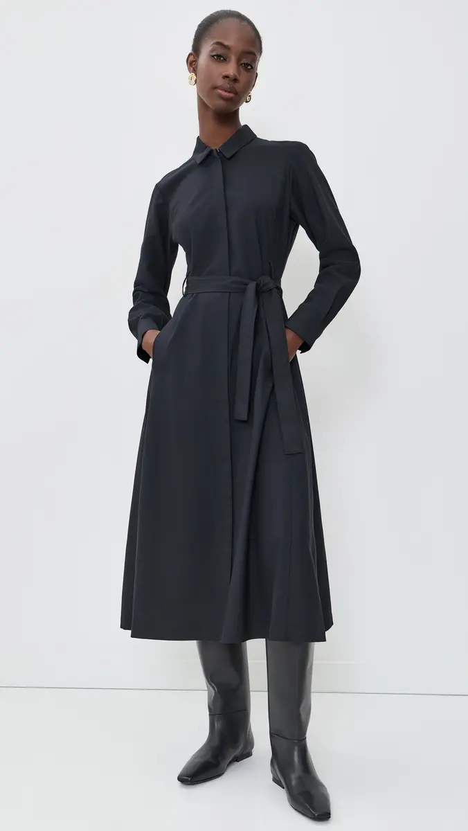 Theory Long Sleeve Belted Shirtdress | Thumbnail 2 Theory Long Sleeve Belted Shirtdress | Thumbnail 2