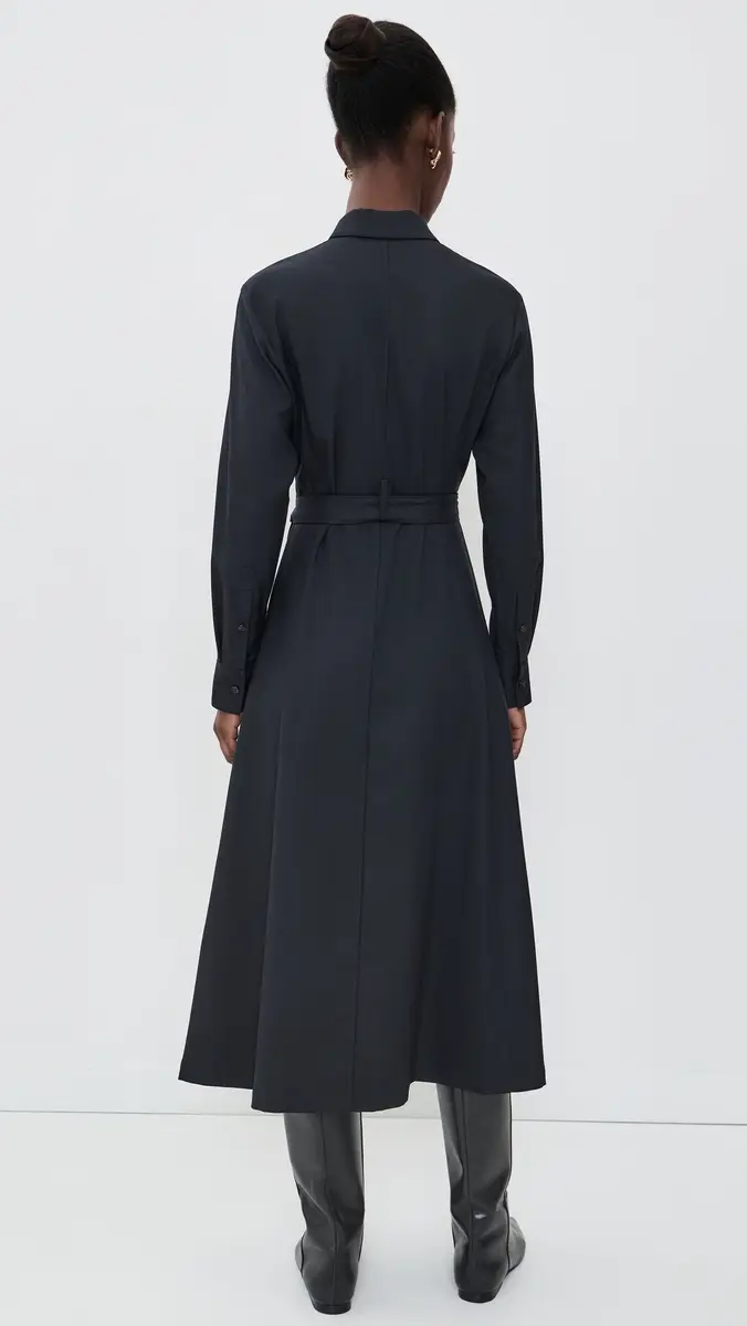 Theory Long Sleeve Belted Shirtdress | Thumbnail 3 Theory Long Sleeve Belted Shirtdress | Thumbnail 3