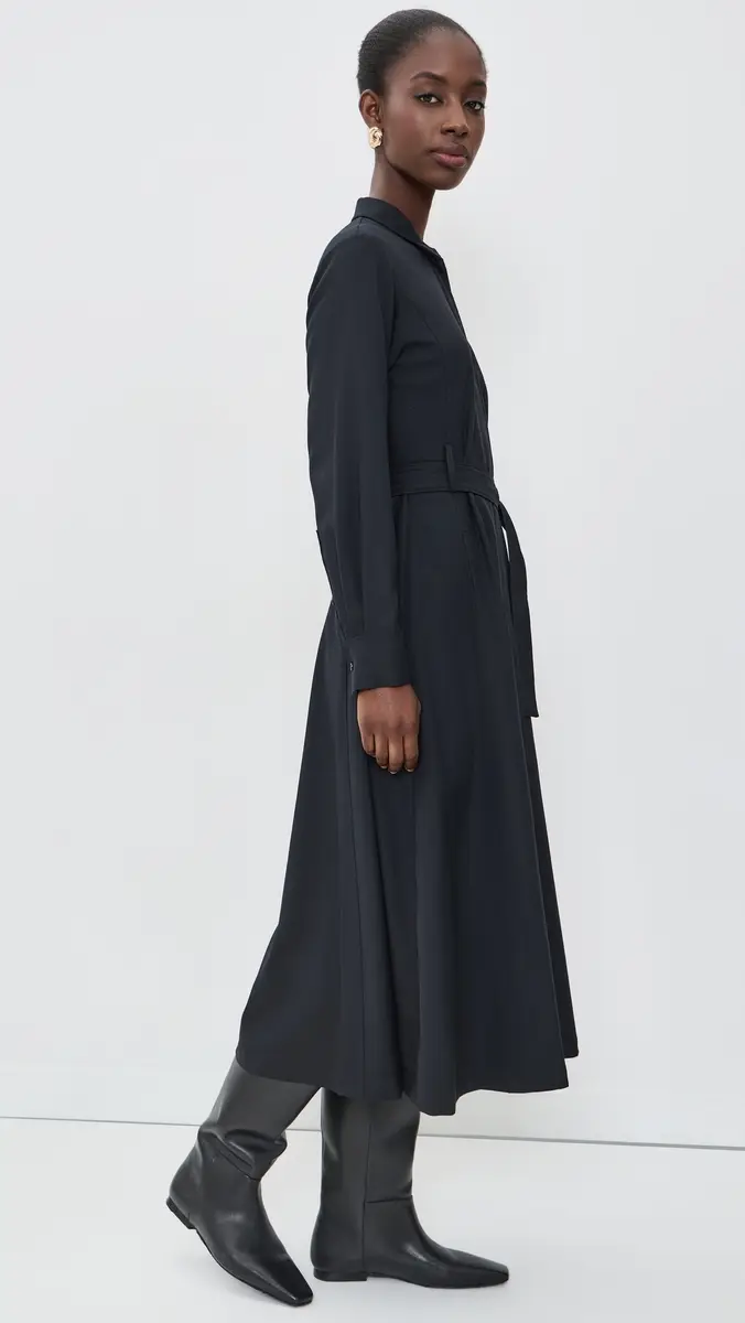 Theory Long Sleeve Belted Shirtdress | Thumbnail 4 Theory Long Sleeve Belted Shirtdress | Thumbnail 4