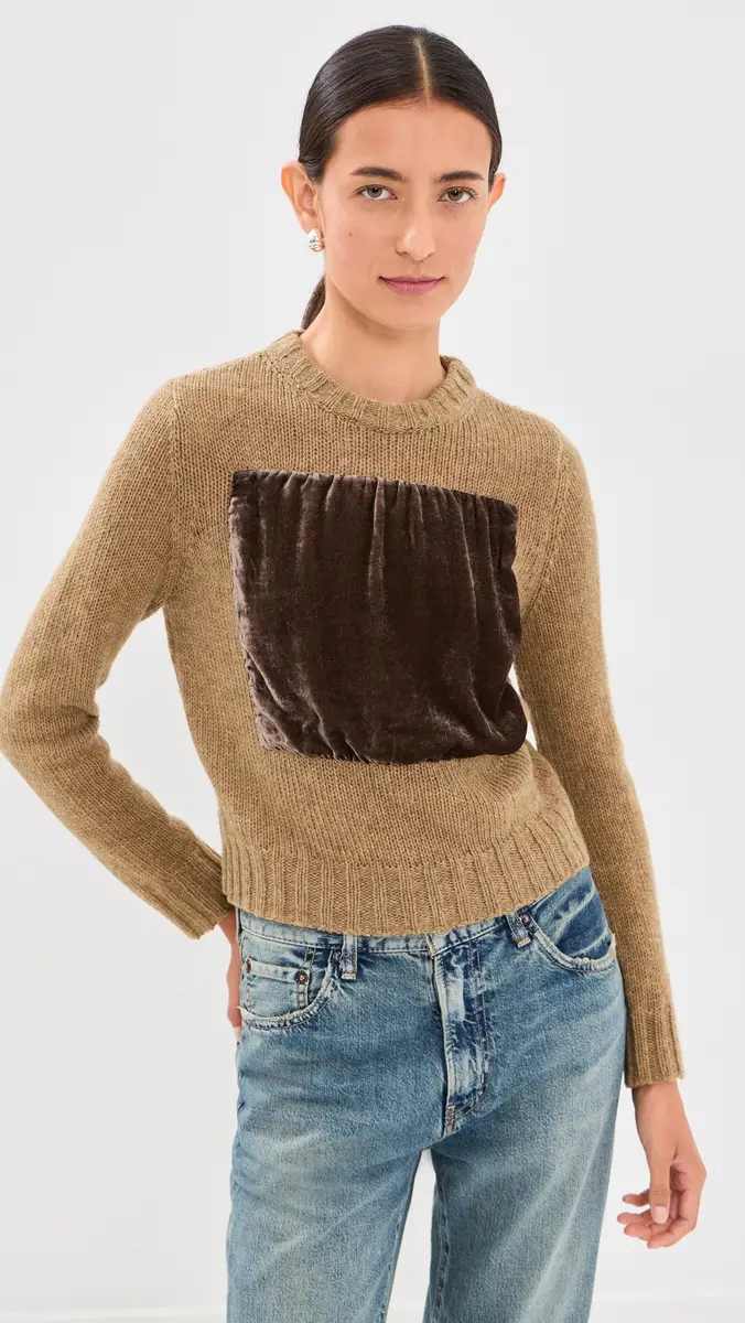 Maison Margiela Velvet Patch Crew Sweater | Thumbnail 2 Maison Margiela Velvet Patch Crew Sweater | Thumbnail 2