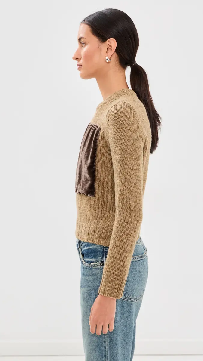 Maison Margiela Velvet Patch Crew Sweater | Thumbnail 4 Maison Margiela Velvet Patch Crew Sweater | Thumbnail 4