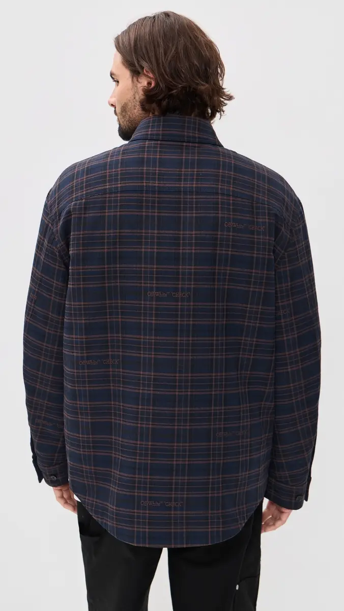 Off-White Check Flannel Padded Overshirt | Thumbnail 3 Off-White Check Flannel Padded Overshirt | Thumbnail 3